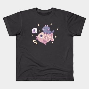 Cat with taiyaki Kids T-Shirt